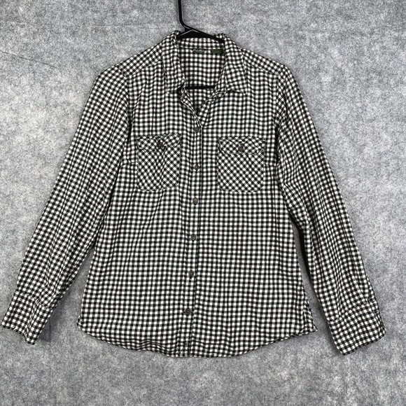 Eddie Bauer Shirt Women's Medium Long Sleeve Button Up Pockets Casual Outdoors - Picture 1 of 8